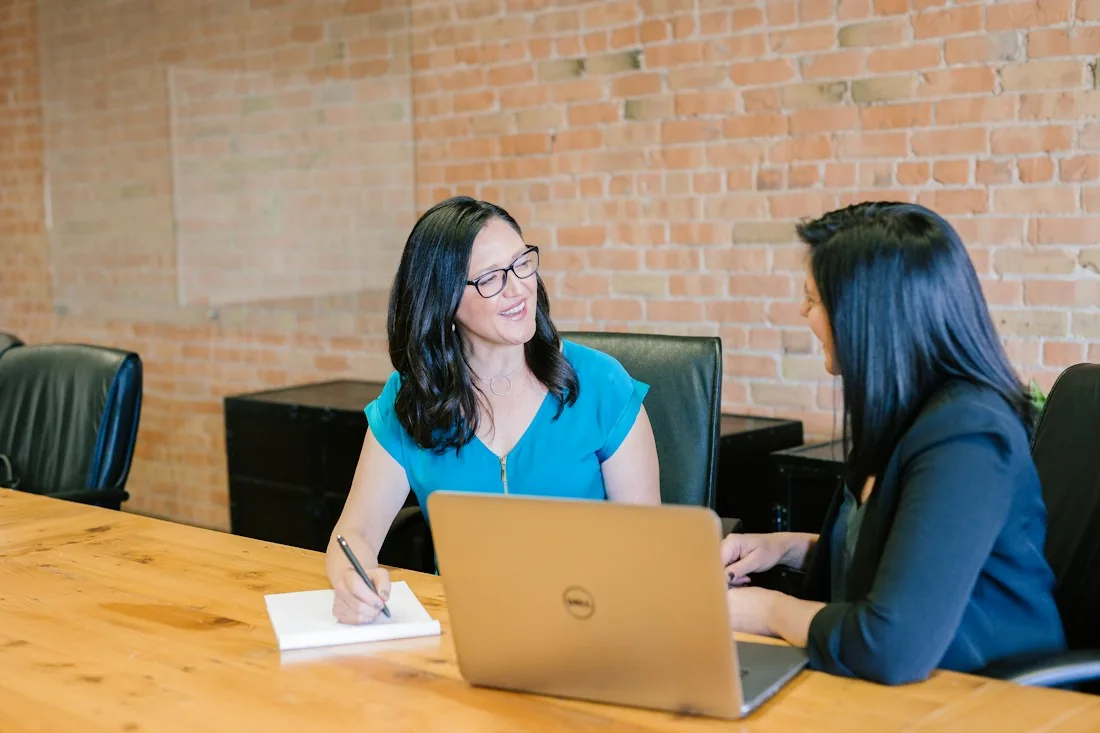 Illustrative stock photograph: professional team discussion