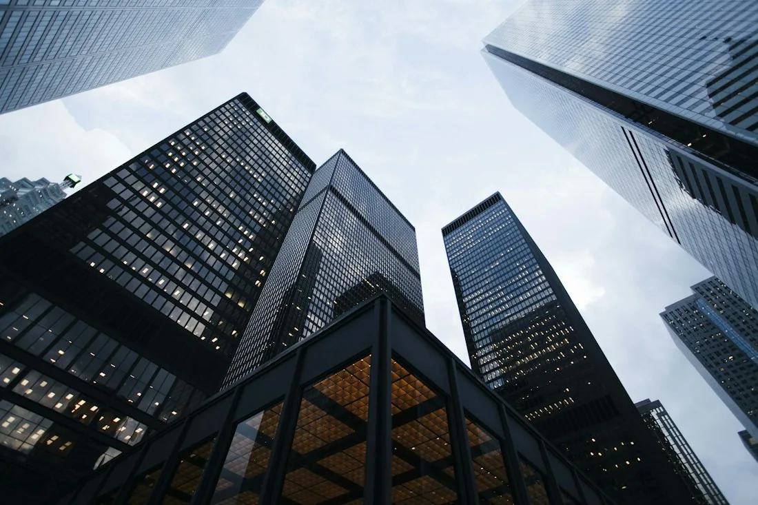 Illustrative stock photograph: urban commercial buildings