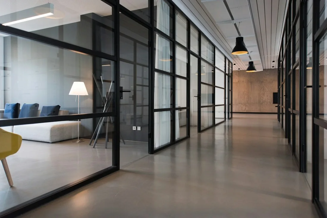 Illustrative stock photograph: modern office interior